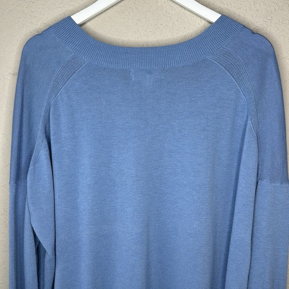 Treasure and Bond Slouchy V Neck Dropped Shoulder High Low Hem Sweater Size XL - Picture 7 of 14